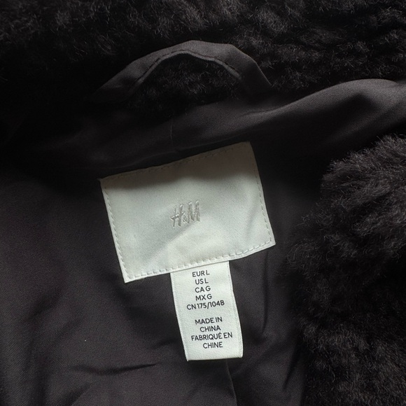 H&M Fluffy Tie Belt Coat - Picture 4 of 4